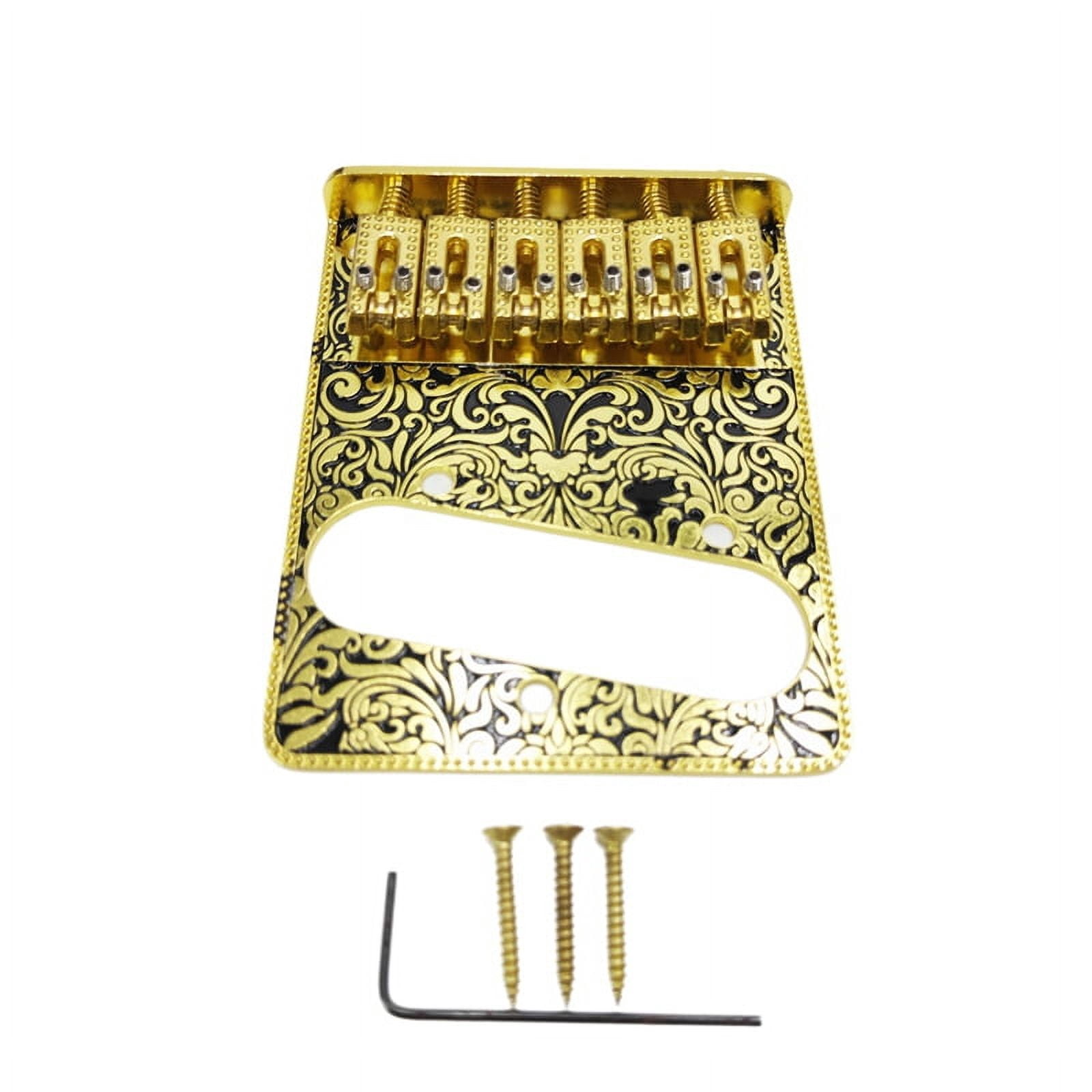 6 String Roller Saddle Guitar Prewired Control Plate and Bridge Plate TL Electric Guitar Replacement Parts Gold