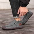 thumbnail image 4 of HAJWOH The First Young Shoes Men, Men’S Handmade Premium Leather Slip-On Driving Boots Travel & Outdoor Gray US-9(EU-43), 4 of 7