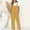 Yellow Jumpsuit for Women Summer, variant on Dyegold Jumpsuits for Women Casual, Womens Jumpsuits Summer Casual Buttons Pocket Bib Baggy Pocket Linen Cotton Square Neck Sleeveless Rompers Overalls