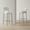 Creamy White, variant on Set of 2 Upholstered Bar Stools with Backrest and Footrest, Velvet Counter Stool with Gold Metal Legs, Round Dining Chairs for Kitchen Island, Home Bar, Creamy White