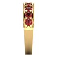 thumbnail image 4 of 0.81 ctw Wedding Band for Women - 14K Yellow Gold Natural Garnet Stackable Eternity Ring, 4 of 6