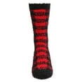 thumbnail image 4 of MeMoi Men's Buffalo Plaid Fuzzy-Soft Cabin, Sleep, and Lounge Cozy Crew Sock - Mens - Male, 10-13, Black, 4 of 5