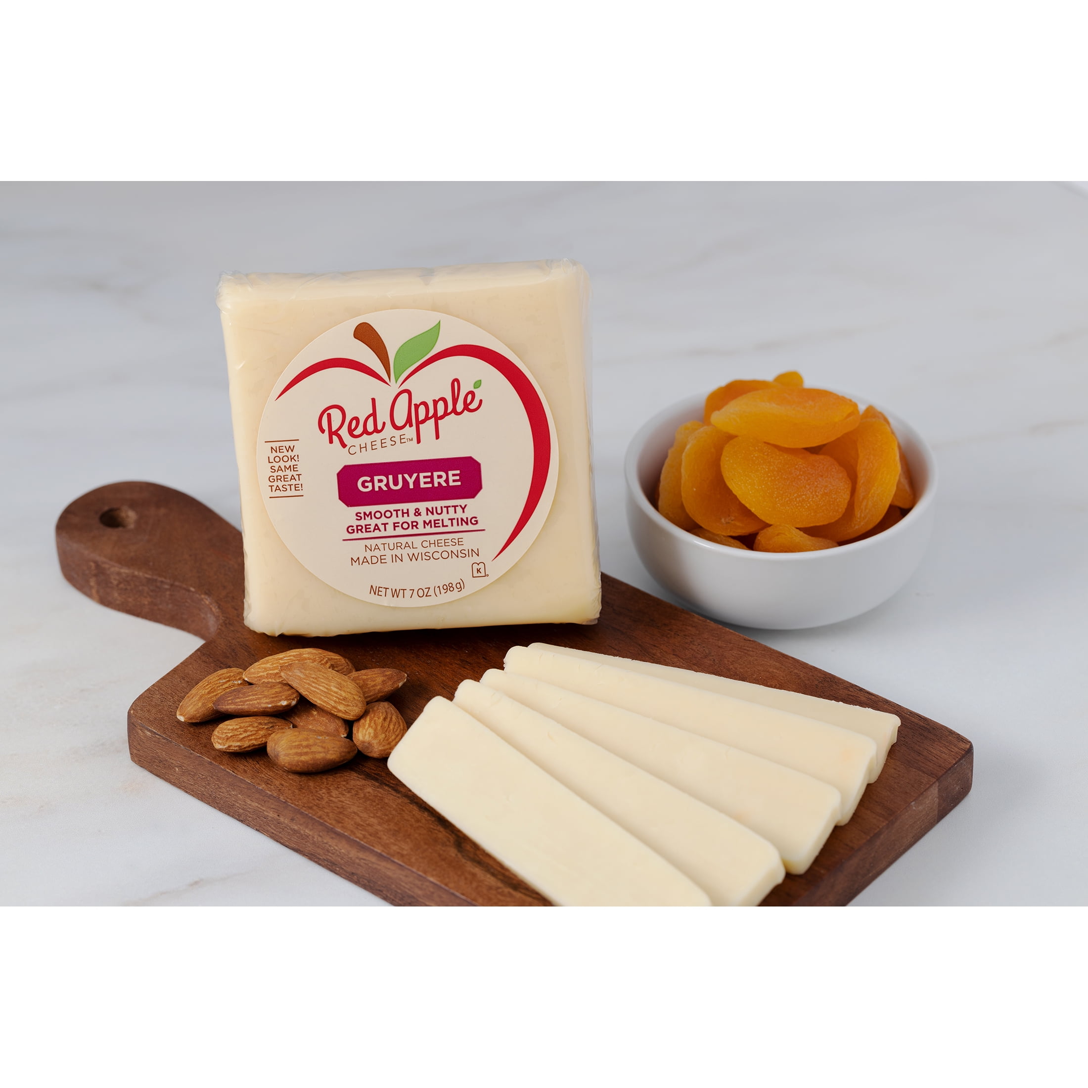 Red Apple Cheese Natural Gruyere Wisconsin Cheese®, 7 oz Square