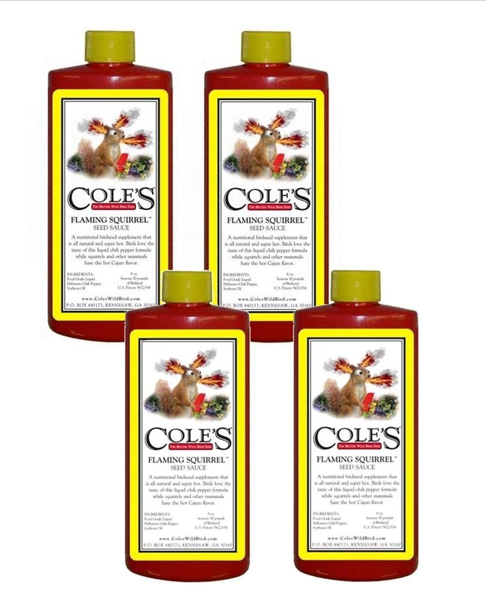 Cole's Flaming Squirrel Seed Sauce; Natural and Super Hot Nutritional