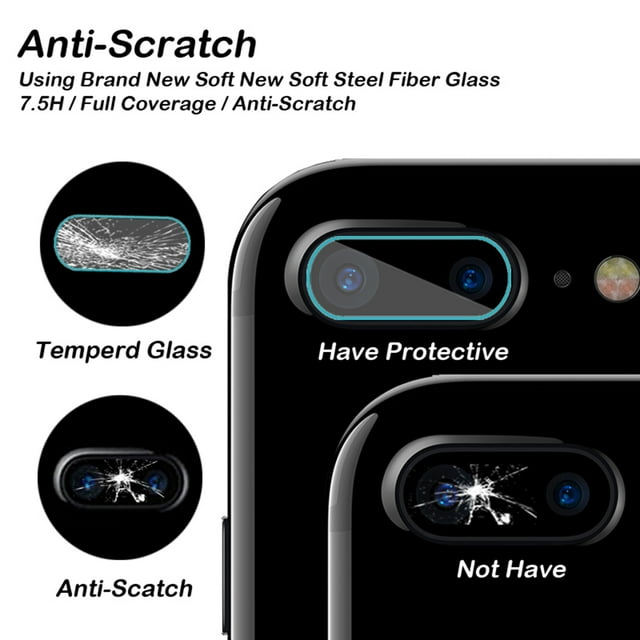 VONKY Replacement for iPhone 6/6S/6 plus/6S plus/7/8/7 plus/8 plus/X/XS/XS max Tempered Glass Clear Lens Film Back Camera Protector