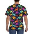 thumbnail image 2 of Rocae Colorful Dinosaur for Men's Moisture-Wicking Crew Tee - T-Shirt for Sports, Outdoor Activities, and Casual WearXX-Large, 2 of 9