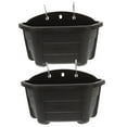 thumbnail image 4 of Greenadscape 2 Sets Space Saving Wooden Finish Hanging Flower Pot for Balcony Flower Planter, 4 of 8