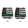 thumbnail image 3 of Fuzoiu American Flag Print Women's Athletic Shorts, Double-Layer Running Shorts with Pocket,Women's Workout Shorts for Yoga, Gym, and Workouts-XX-Large, 3 of 7