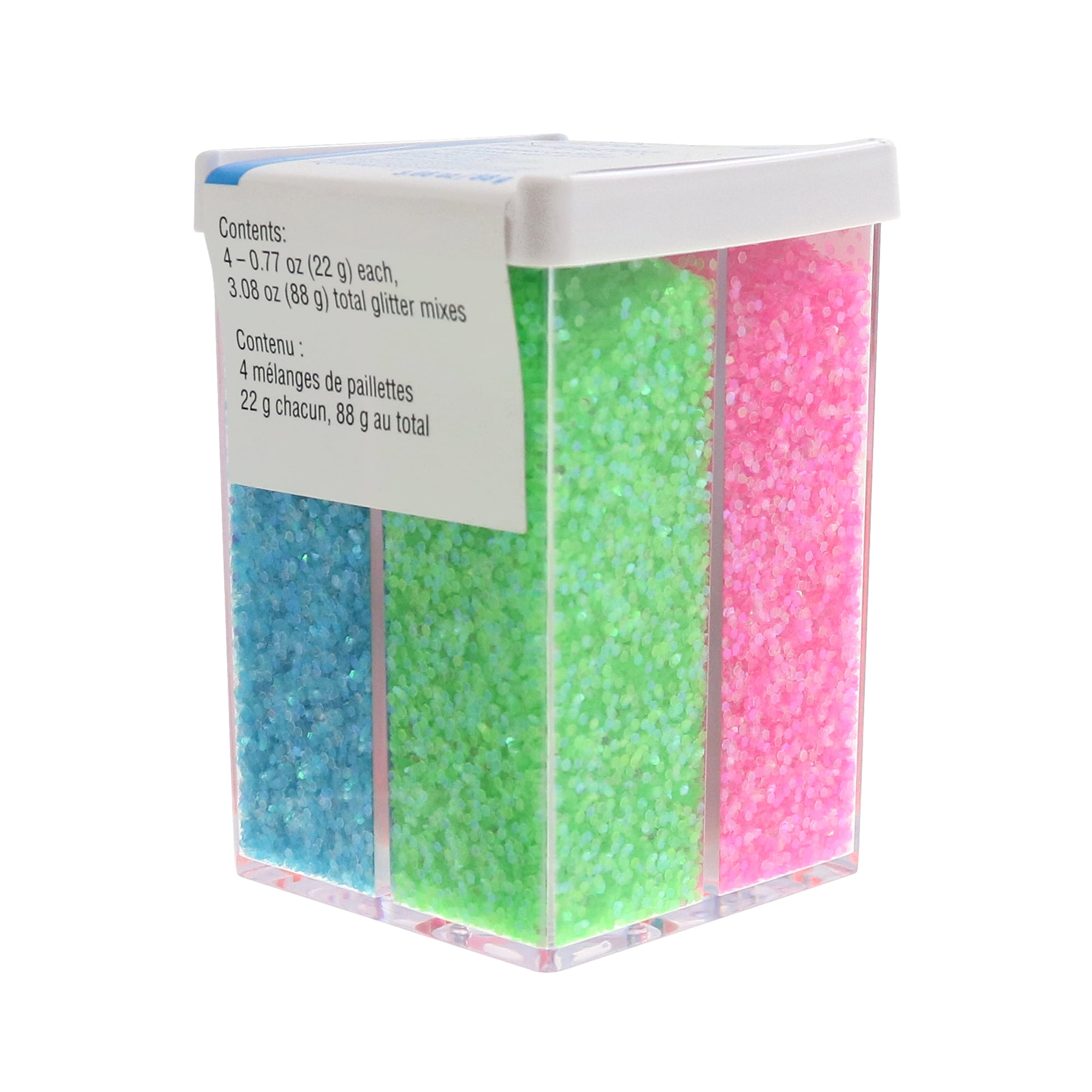Neon Glitter Set by Creatology – Assorted Bright Neon Colors for Paper Crafts - DIY Projects & Decorations - 12 Pack