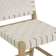 thumbnail image 6 of Nathan James Cohen Mid Century Modern Bar Stool, Upholstered Faux Leather Counter Stool with Back and Solid Wood Legs, Off White, 6 of 8