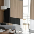 thumbnail image 4 of Modern Art Sheer Curtains 84 Inches Long 2 Panels Set, Window Sheer Curtains for Living Room/Bedroom, Geometric Abstract Black White Brown Light Filtering Rod Pocket Curtain 52'' x 84'' x 2, 4 of 7