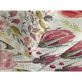 thumbnail image 4 of Ambesonne Floral Quilted Bedspread Set 3 Pcs, Flowers Roses Blooms, Queen Size, Multicolor, 4 of 5