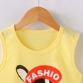 thumbnail image 4 of Kids Girls Yellow Sleeveless Romper Cotton Soft Breathable Dog Print Snap Closure Newborn Kids 0-24 Months,Size 18 Months, 4 of 5