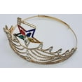 thumbnail image 3 of Masonic OES Matron Gold Plated Rhinestones O.E.S Adjustable Crown With Gavel, 3 of 4