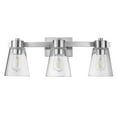 thumbnail image 1 of Prominence Home Fairendale 3 Light Brushed Nickel Bathroom Vanity Light with Clear Glass, 1 of 10