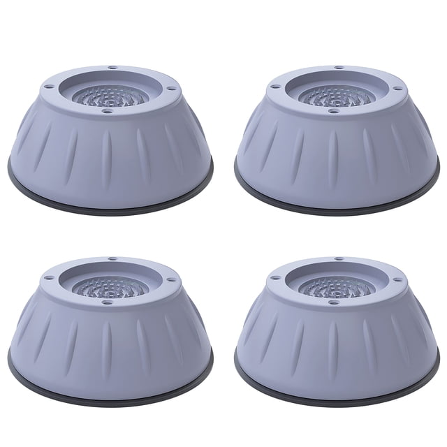 Mistaha Lot de 4 Patins pour Pieds de Machine à Laver Tapis de Sol Anti-Vibration Antichoc Réduction de Bruit Hauteur Réglable pour Machine à Laver Sécheuse Frigo Meubles Appareils Ménagers
