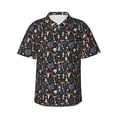 thumbnail image 2 of Picia Mushroom Gentle Cotton Regular Fit Short Sleeve Casual Hawaiian Shirt for Men-Large, 2 of 9
