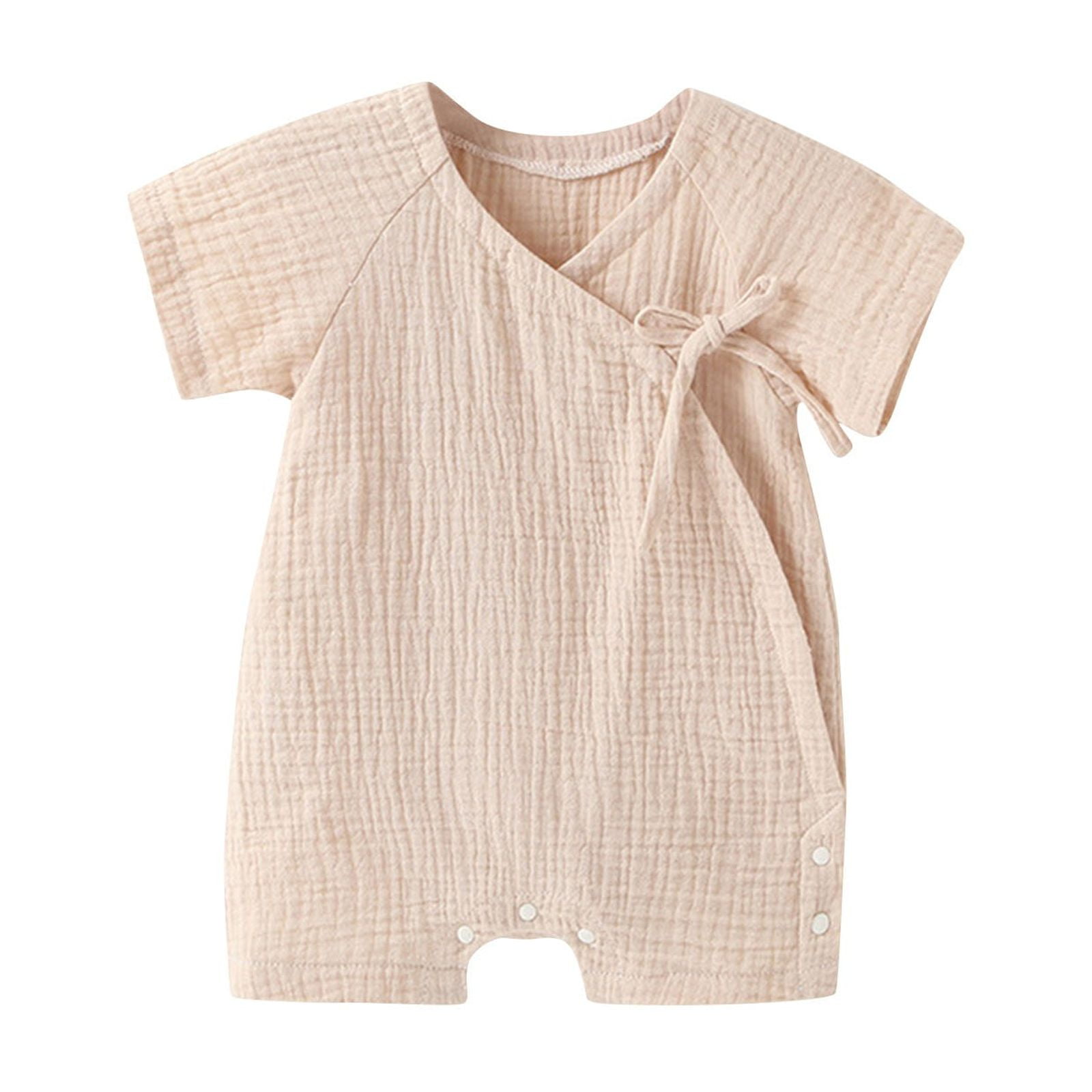 Baby Spring New Onesie Newborn Climbing Clothes Short Sleeve Thin Ha Clothes Bag Fart Clothes Neutral Baby Girls Boys Cotton Romper