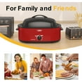 thumbnail image 5 of Superjoe 20QT Electric Roaster Oven, Stainless Steel Self-Basting Lid Removable Pan, Red, 5 of 8