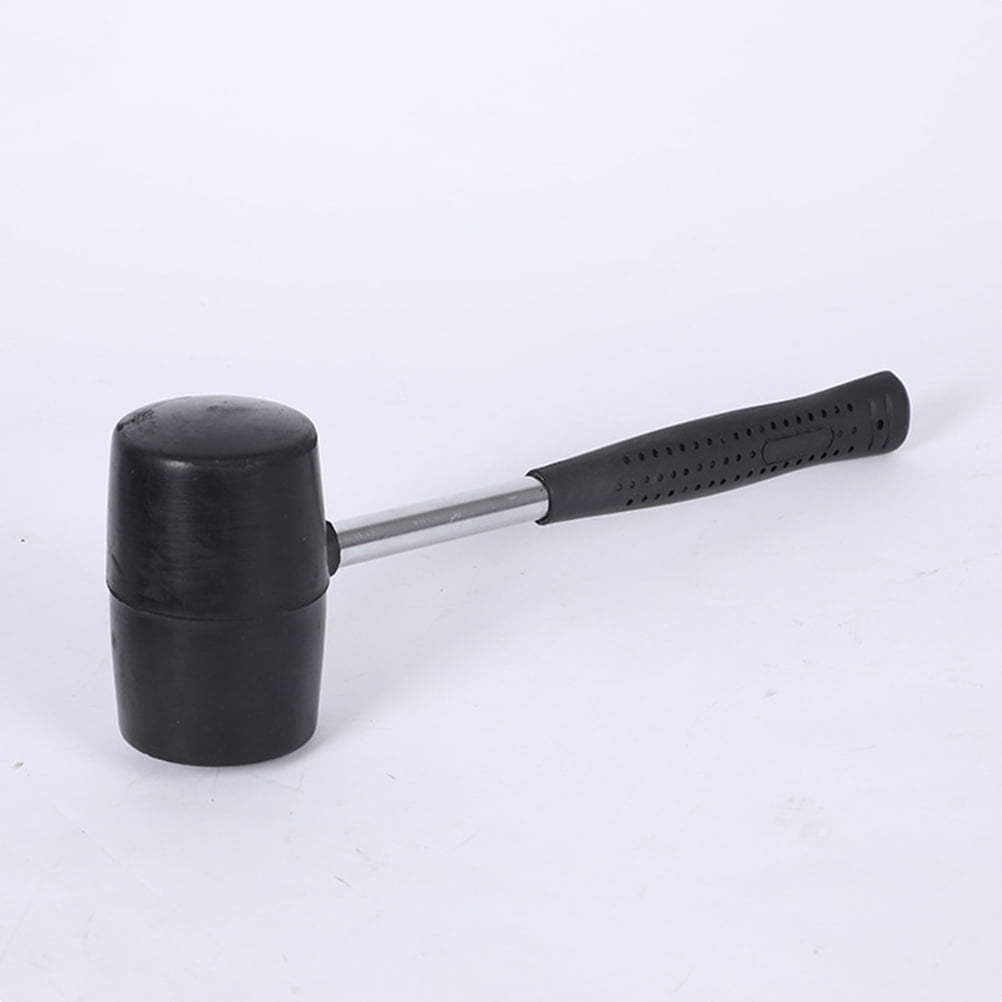 FOMIYES Rubber Mallet Hammer Set with Chisel for Tile Installation, Woodworking, Carpentry, and General Use - Black