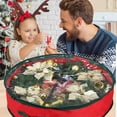 thumbnail image 5 of Christmas Wreath and Garland Storage Bag, Zippered Dustproof 30-Inch Holiday Wreath Organizer with Handles, Red, Storage, 5 of 8
