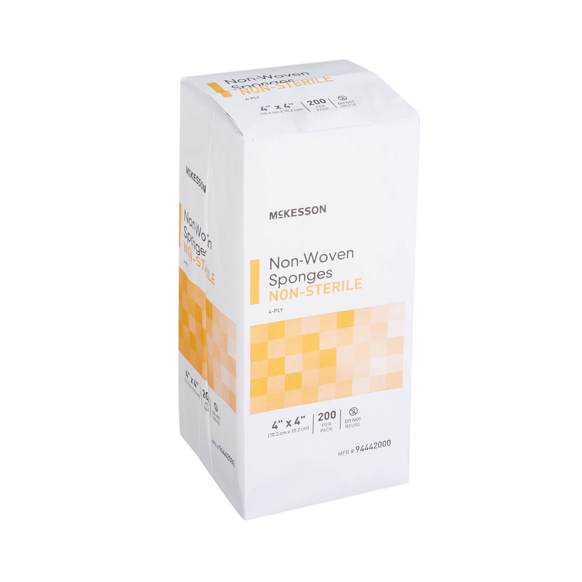 McKesson Non-Woven Gauze Sponges, Non-Sterile Wound Pads, 4 in x 4 in, 200 per Pack, 10 Packs, 2000 Total