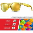 thumbnail image 2 of Translucent Frame Colorful Neon 80s Sunglasses for Men Women Reflective Mirrored Sun Glasses, 2 of 6