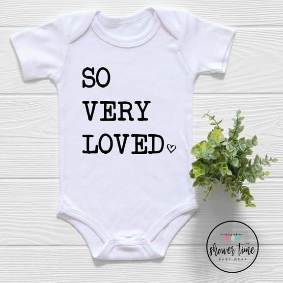 So Very Loved Baby Onesie - I Am Loved Baby Onesie Cool Baby Clothing, BABY BODYSUIT LAT 4424