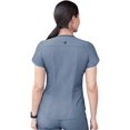 thumbnail image 2 of Adar Pro Heather Blouses Médicales pour Femmes - Haut de Blouse Moderne Col en V - P7002H - Heather Navy - 3X, 2 of 7