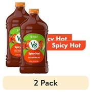 (2 pack) V8 Spicy Hot 100% Vegetable Juice, 64 fl oz Bottle
