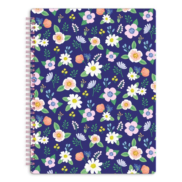 Sweetzer & Orange S&O Lindos Cuadernos En Espiral - Cuaderno En Espiral Con Rayas Universitarias Y Bolsillos - Cuaderno De Tapa Dura Para Mujeres - Lindos Cuadernos Para La Escuela Y El Diario - 80 Pá