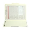 S J Paper Water/Cut-Resistant Folder, Two Fasteners, 1/3 Top Tab, Letter, Manila, 50/Box