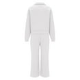 thumbnail image 5 of Prolriy Sweatsuits Women 2 Piece Outfit Womens 2 Piece Outfits Half Zip Hoodie Sweatsuit Sets Oversized Sweatshirt Baggy Fall Fashion Sweatpants Two Piece Sets for Women White XXXL, 5 of 5