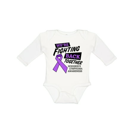 

Inktastic We re Fighting Back Together- Hodgkins Lymphoma Awareness Gift Baby Boy or Baby Girl Long Sleeve Bodysuit