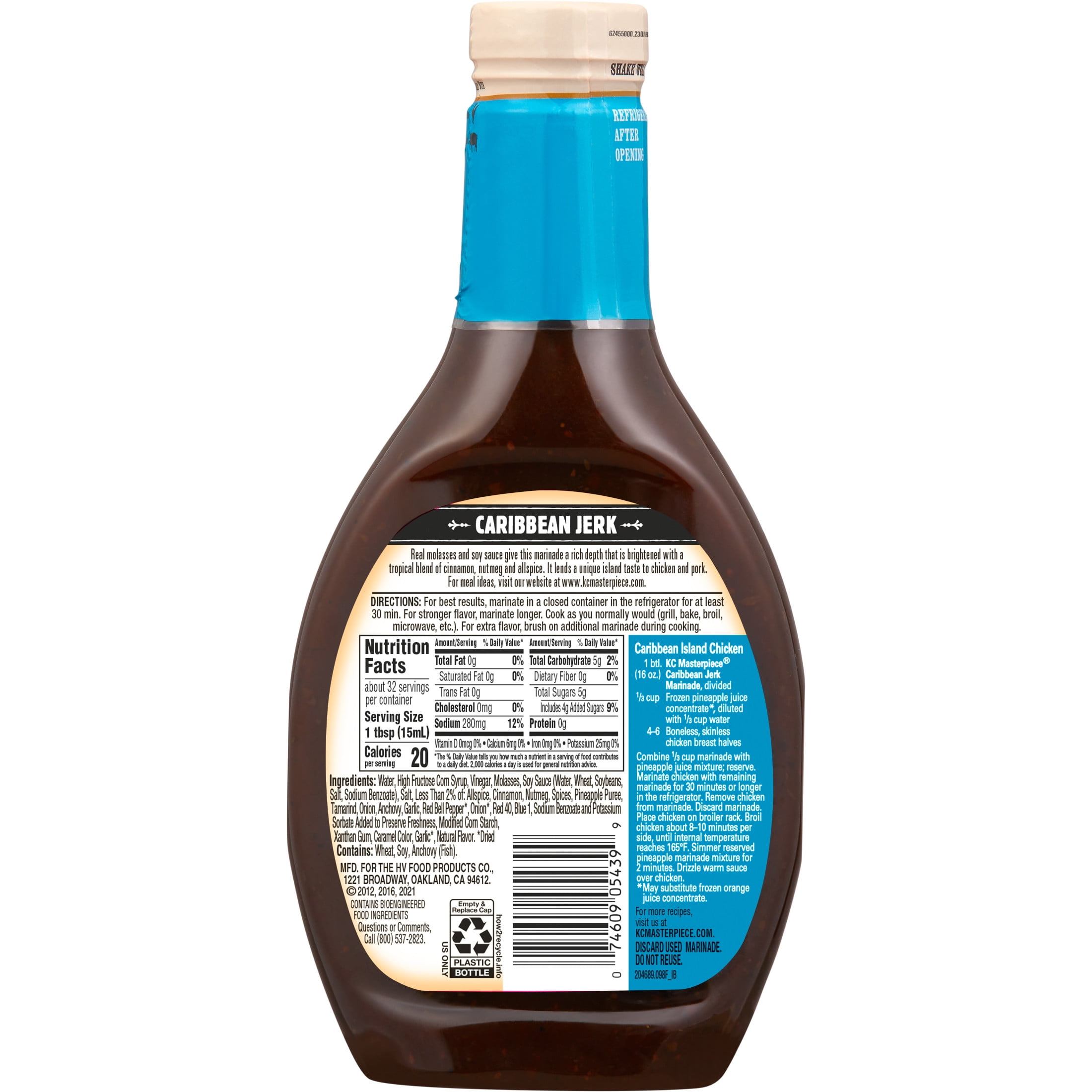KC Masterpiece Caribbean Jerk Marinade, 16 fl oz Bottle