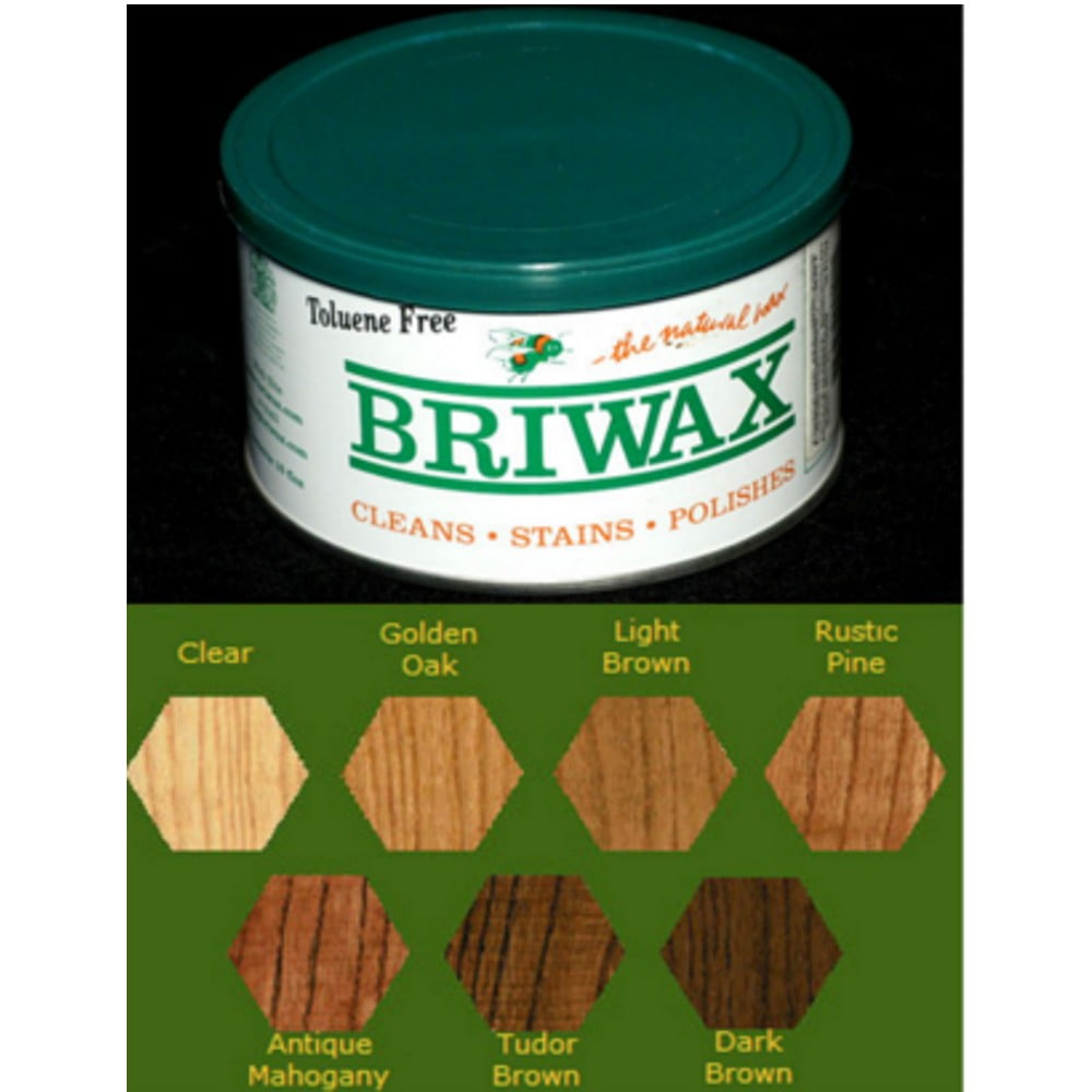 Dented  Jar Light Brown Briwax Stains. Furniture Wax Polish Cleans 
