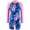 #02/Pink Floral, variant on Kids Girls One Piece Zipper Swimsuit Long Sleeve Swimwear Bathing Suit Rash Guard 4-12 Years