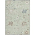 thumbnail image 3 of HomeRoots 622927 10 x 14 ft. Artichoke Green, Ivory & Brown Floral Washable Transitional Indoor & Outdoor Rectangle Area Rug, 3 of 9