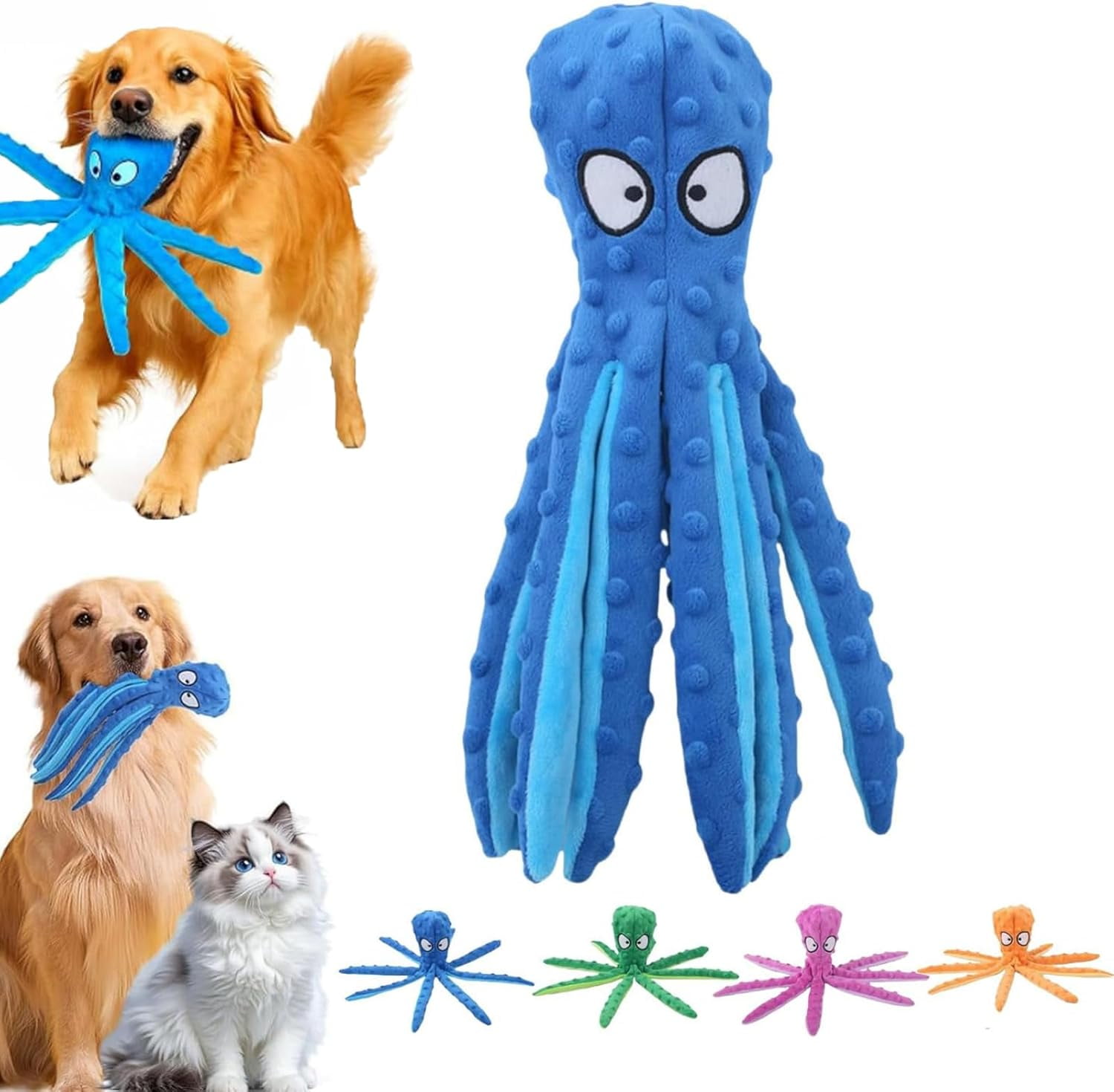 Woofypup Octopus, Eco-Friend Octopus Plush Dog Toy, Whiskerspot Octopus Dog  Toy, No Stuffing Dog Toys, Durable & Fun (Orange) - Walmart.ca