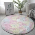 thumbnail image 3 of 40/60cm Pink Round Rug Mat Living Room Bedroom Carpet Floor Fluffy-Mat Anti-SHome Dr Bedroom Room Dration, 3 of 9