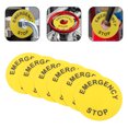 thumbnail image 3 of 6pcs Emergency Stop Sticker Emergency Stop Warning Sign Equipment Emergency Stop Label Sticker Emergency Stop Button Cover Signs Decals Caution Warning Sign Yellow, 3 of 5