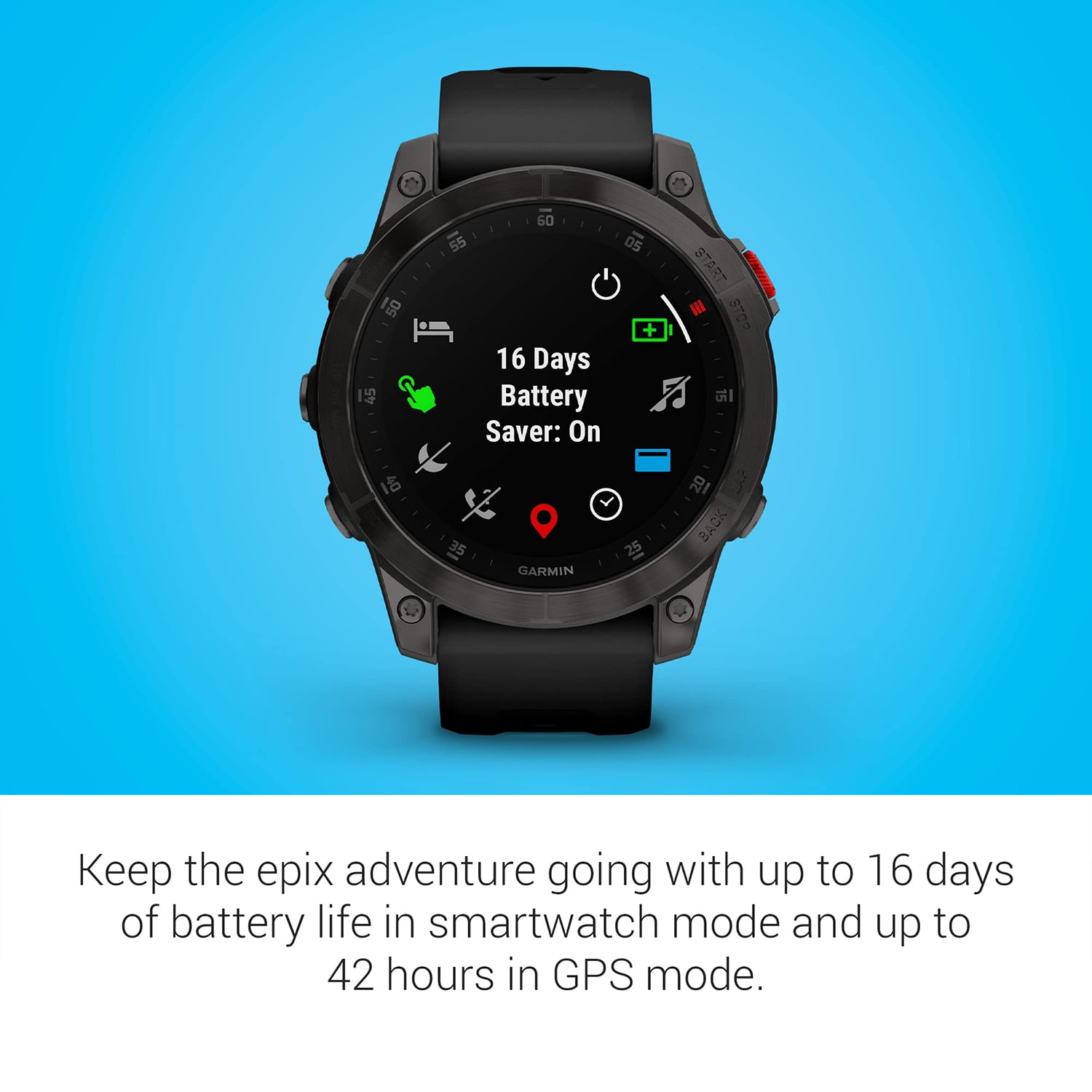 Restored Garmin 010-N2582-10 Epix Gen 2 Premium Active Smartwatch 47 mm Black Ti