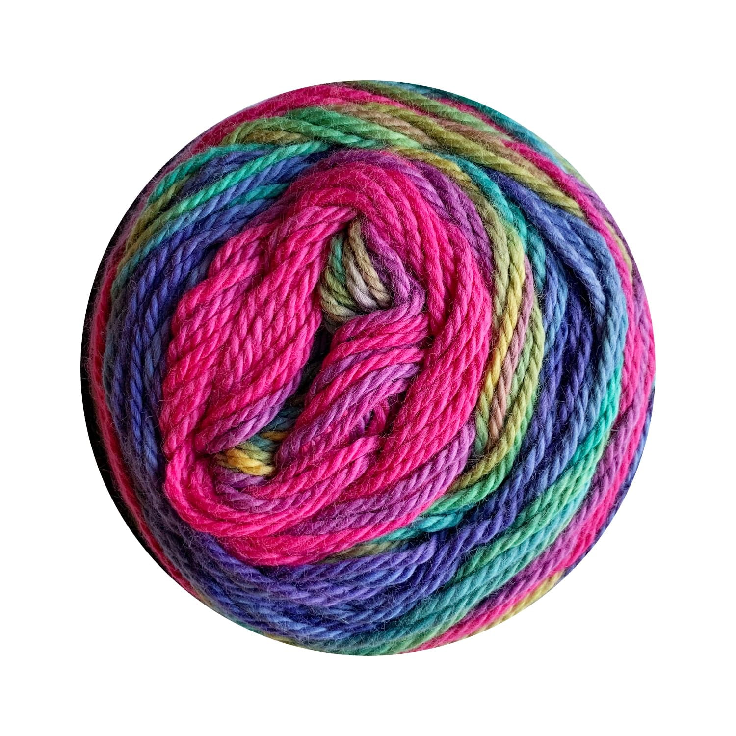 Troyarn Cotton Royal Ombre (1- Skeins Pack) Yarn with Rainbow Colors,Soft Yarn for Crocheting and Knitting%100 Organic Cotton Four Season Yarn 1x100 gr (1x230 yds) (20106)