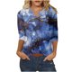 thumbnail image 1 of Elegante blusa casual con manga 3/4 y botones para mujer OAVQHLG3B Store lin121212, 1 of 5