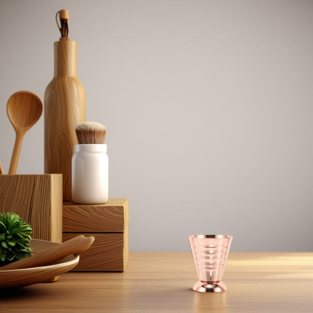 ADDHAT Jigger Para Cócteles De Acero Inoxidable Color Oro Rosa Con Medición Precisa Para Bar Y Mixología