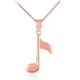 thumbnail image 1 of ROSE GOLD EIGHTH NOTE PENDANT NECKLACE :  14K  Pendant with 16" chain, 1 of 1