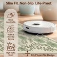 thumbnail image 6 of Design&I 5'x7' Washable Area Rug Snag-Free, Skid-Resistant Sage Cream Farmhouse Trailing Vine Delicate Sprigs Bathroom Waffle for Dining Room, Under Table, Home Office, 6 of 7