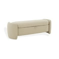thumbnail image 5 of SAFAVIEH Couture Danianna Solid Boucle Contemporary Bench with Storage, Oatmeal, 5 of 8