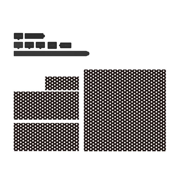 Silicone Dirty Prevent Mesh with Dust Pulgs Anti-Dust Mesh Antidust Cover Dustproof Case Cover for Xbox Series X Game Console