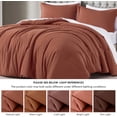 thumbnail image 3 of Chezmoi Collection Solid Terracotta Cotton Comforter Set Queen Size, 3-Piece Luxury Soft Breathable Smooth Cooling 250TC Cotton Twill Lightweight Bedding Comforter for All Season, 3 of 10